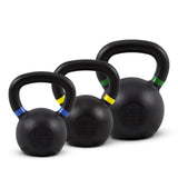 Acquista il set di kettlebell verniciati a polvere Advanced (3 kettlebell da 12-24 kg) -  Set di kettlebell HighPowered  - Negozio online di articoli per il fitness