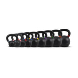 Acheter un ensemble de kettlebells à revêtement poudré Advanced (9 kettlebells de 6 à 32 kg) - Ensembles de kettlebells HighPowered - Boutique en ligne de fitness