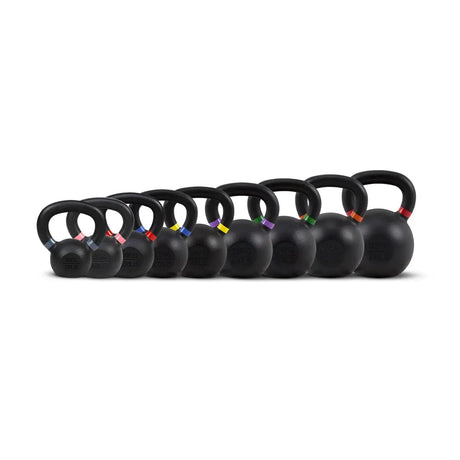 Acheter un ensemble de kettlebells à revêtement poudré Advanced (9 kettlebells de 6 à 32 kg) - Ensembles de kettlebells HighPowered - Boutique en ligne de fitness