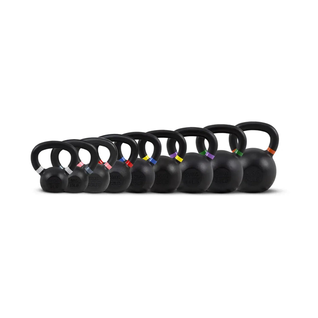 Acheter un ensemble de kettlebells avec revêtement en poudre pour débutants (9 kettlebells de 4 à 28 kg) - Ensembles de kettlebells HighPowered - Boutique en ligne de fitness