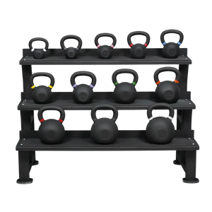 Powder-Coated Kettlebell Set Complete (12 Kettlebells 4-40kg) mit Storage Rack kaufen -  HighPowered Kettlebell Sets  - Fitness Onlineshop