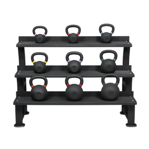 Powder-Coated Kettlebell Set Elite (9 Kettlebells 8-36kg) mit Storage Rack kaufen -  HighPowered Kettlebell Sets  - Fitness Onlineshop