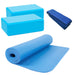 HighPowered Fitness- und Yoga-Set (1x Matte, 2x Block, 1x Strap) Blau kaufen bei HighPowered.ch