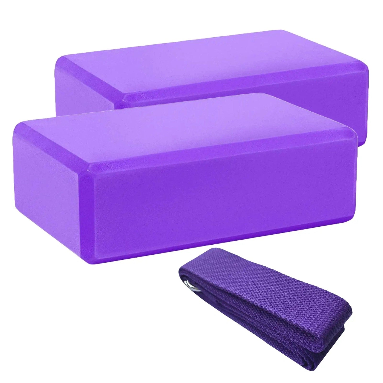 HighPowered Yoga Set (2x Block, 1x Strap) Violett kaufen bei HighPowered.ch