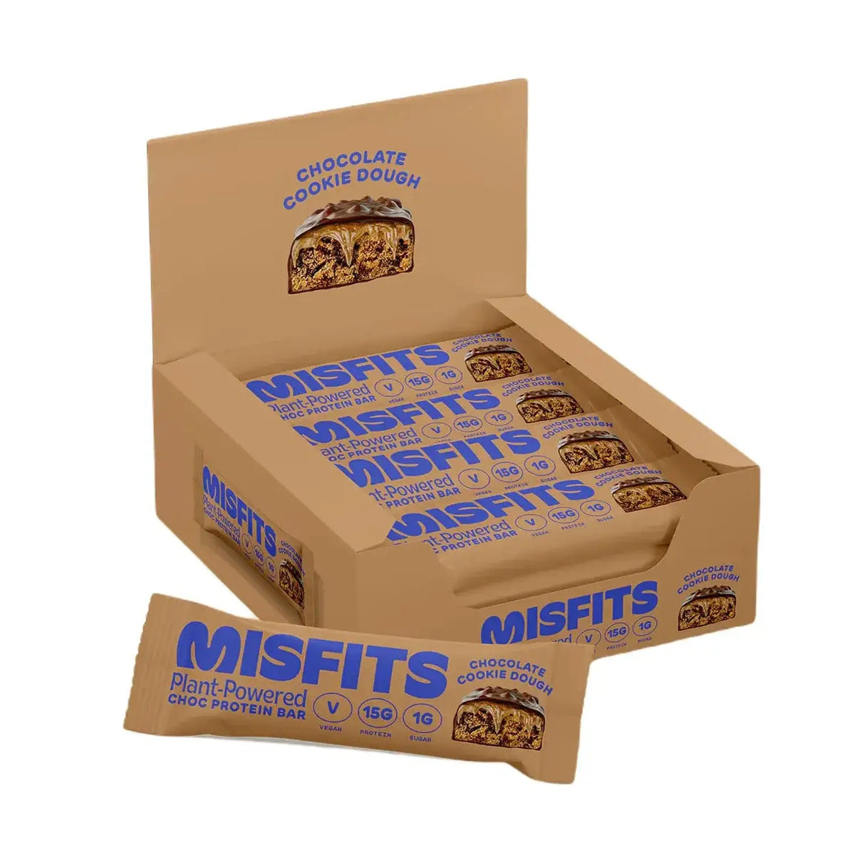 Misfits Misfits Vegan Protein Bar 12 x 45 g Milk Chocolate Vegan Cookie Dough kaufen bei HighPowered.ch