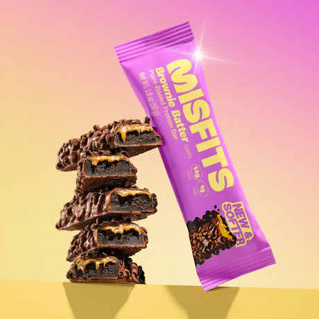 Achetez la barre protéinée végétalienne Misfits Misfits Brownie Batter (15 x 50 g) sur HighPowered.ch