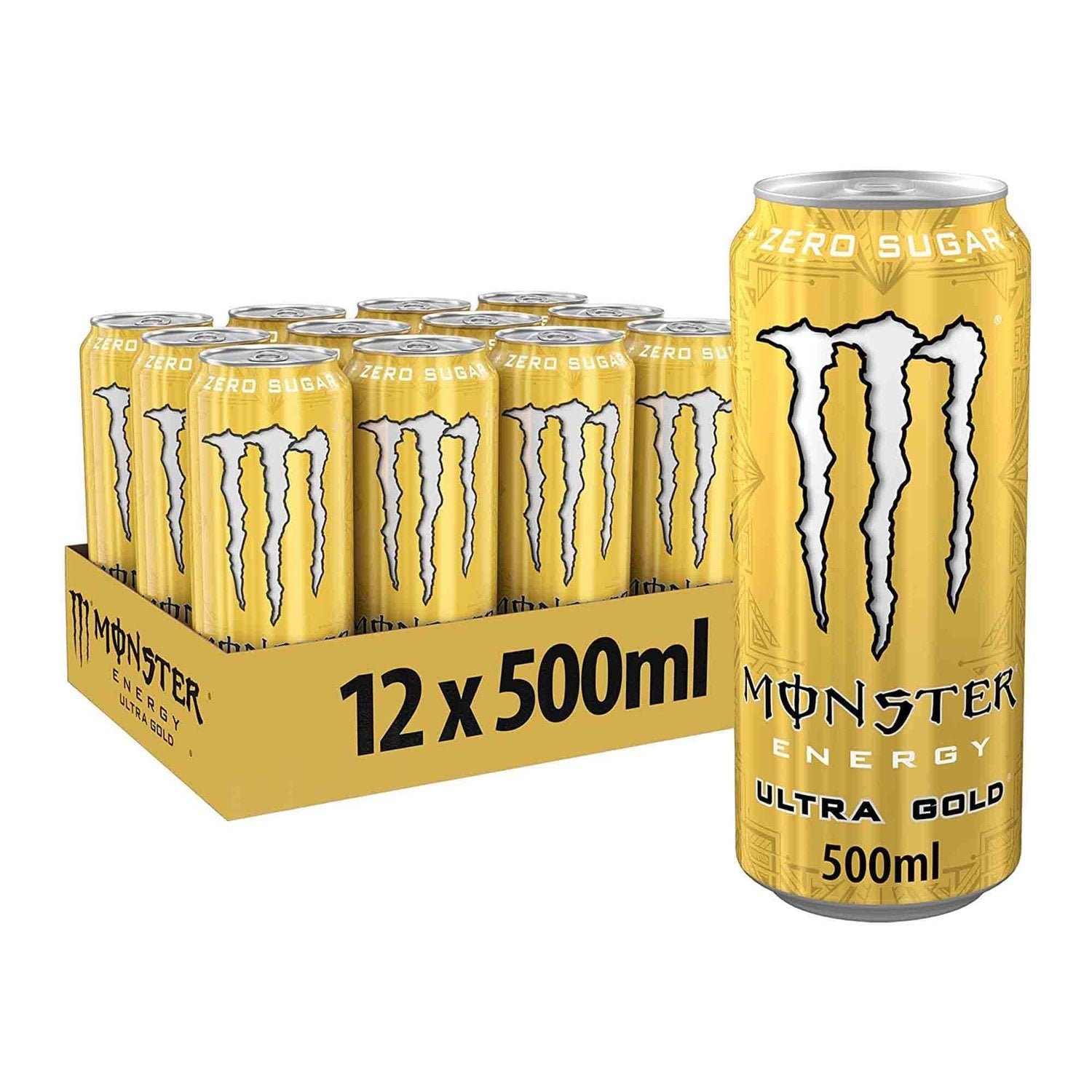 Monster Energy Monster Ultra Energy Drink (Zero Sugar) 12 x 500 ml Gold (Pineapple) kaufen bei HighPowered.ch