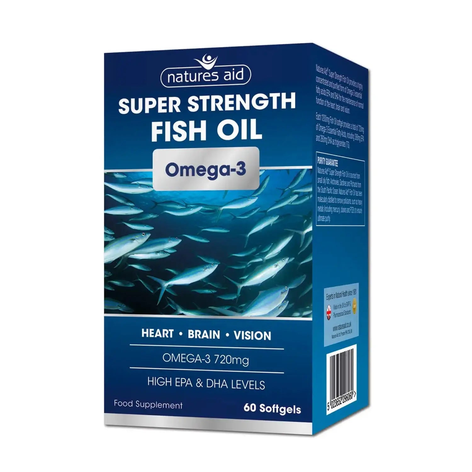 Natures Aid Super Strength Fish Oil 1200mg (Omega 3) 60 Softgels kaufen bei HighPowered.ch