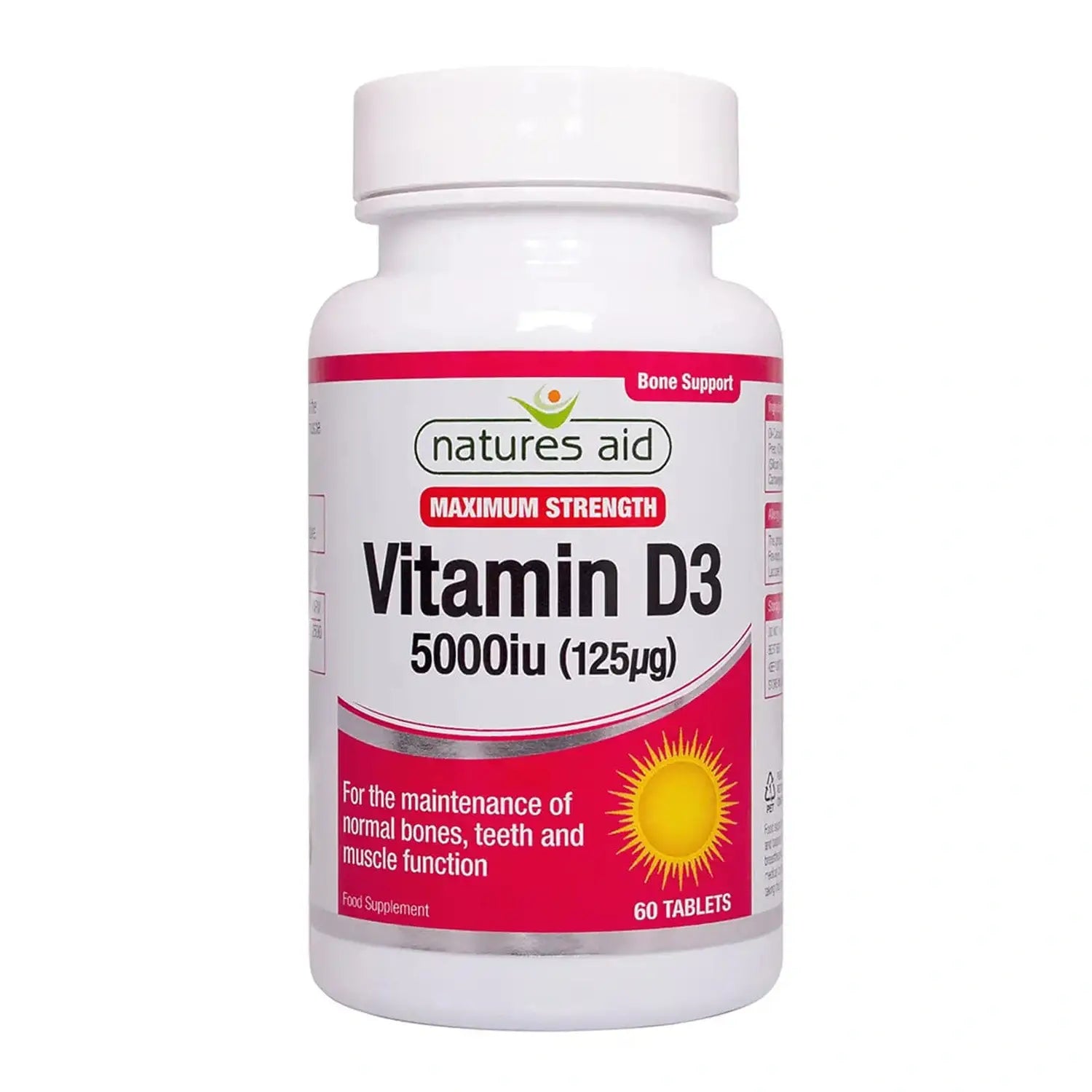 Natures Aid Vitamin D3 5000iu (125ug) High Strength 60 Tabs kaufen bei HighPowered.ch