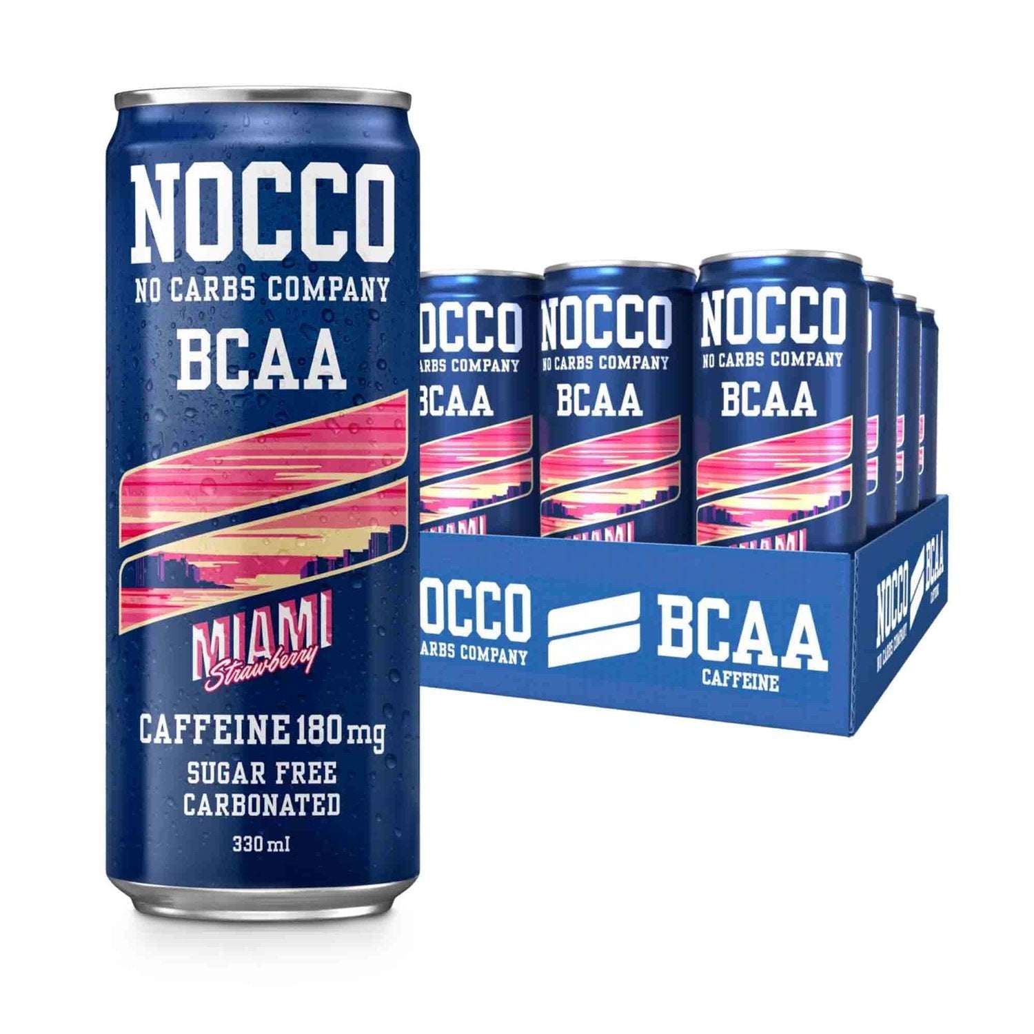 NOCCO NOCCO Energiedrink BCAA 12 x 330 ml Miami Strawberry kaufen bei HighPowered.ch
