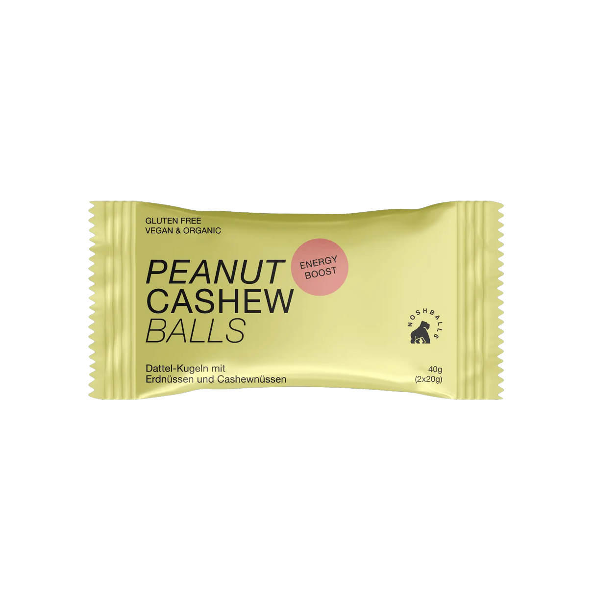 Noshballs (bio) 40 g / Performance (Erdnuss & Cashew) kaufen -  Noshballs Energieriegel  - Fitness Onlineshop