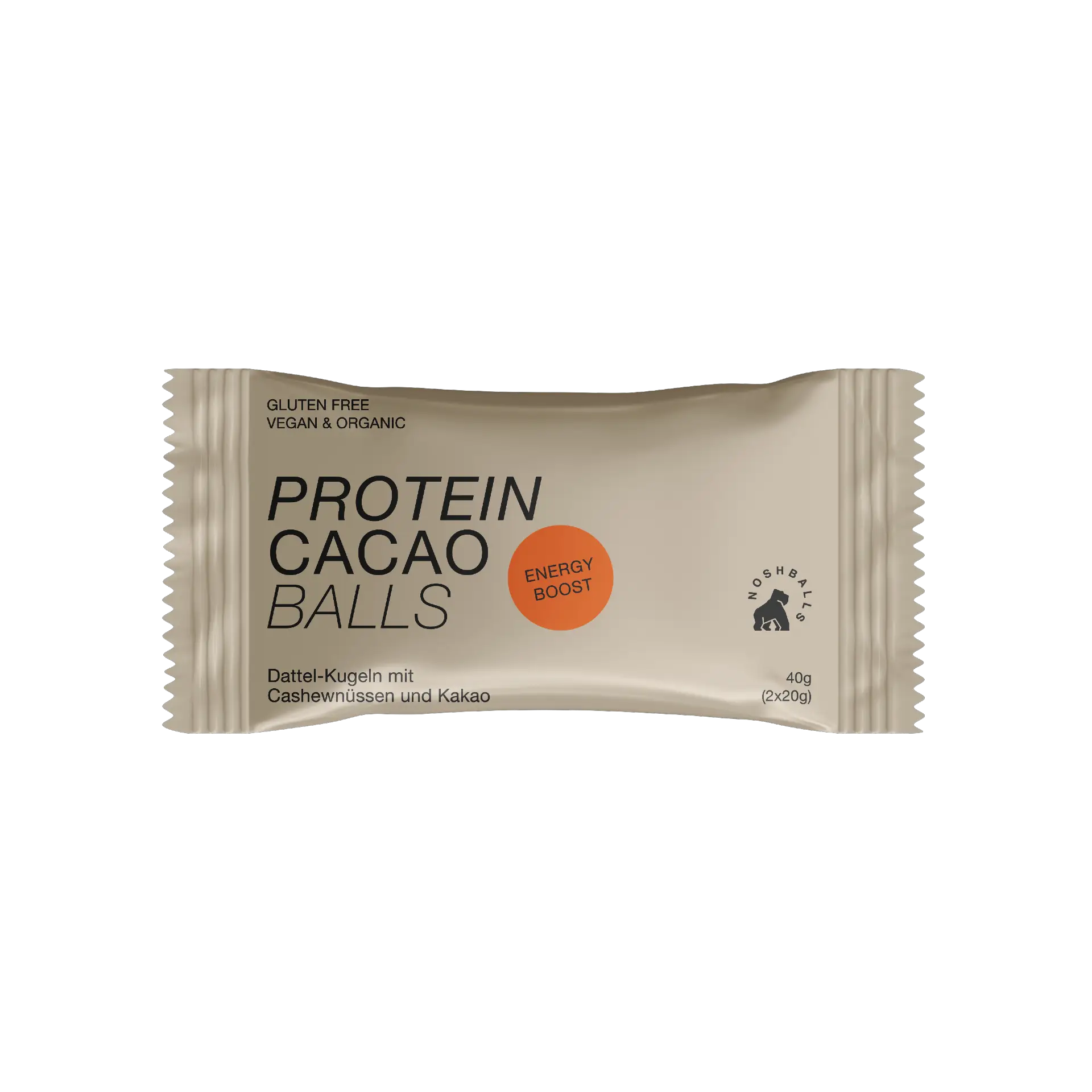 Noshballs (bio) 40 g / Reload (Cacao & Cashew) kaufen -  Noshballs Energieriegel  - Fitness Onlineshop