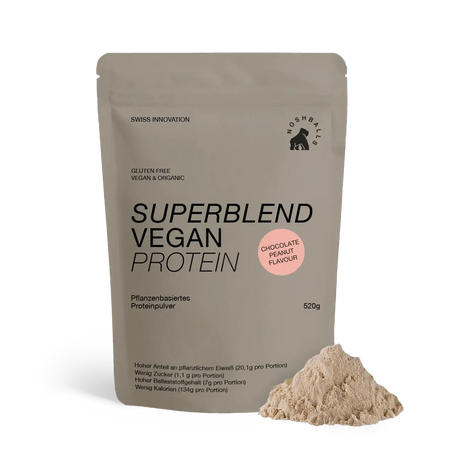 Superblend Protein (520 g) Chocolate/Peanut kaufen -  Noshballs Vegane Proteinpulver  - Fitness Onlineshop