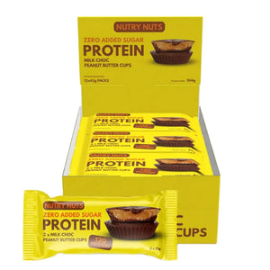 Nutry Nuts Zero Added Sugar - Protein Peanut Butter Cups 12 x 42 g / Milk Choc & Peanut kaufen -  Nutry Nuts Proteinriegel  - Fitness Onlineshop