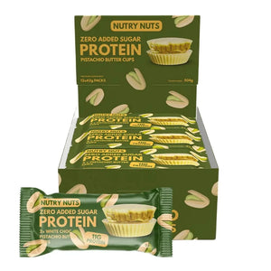 Nutry Nuts Zero Added Sugar - Protein Peanut Butter Cups 12 x 42 g / White Choc & Pistachio kaufen -  Nutry Nuts Proteinriegel  - Fitness Onlineshop