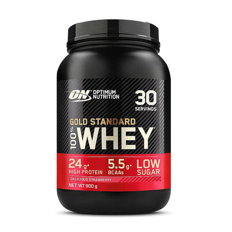 Optimum Nutrition Gold Standard 100% Whey Protein Delicious Strawberry 900 g kaufen bei HighPowered.ch