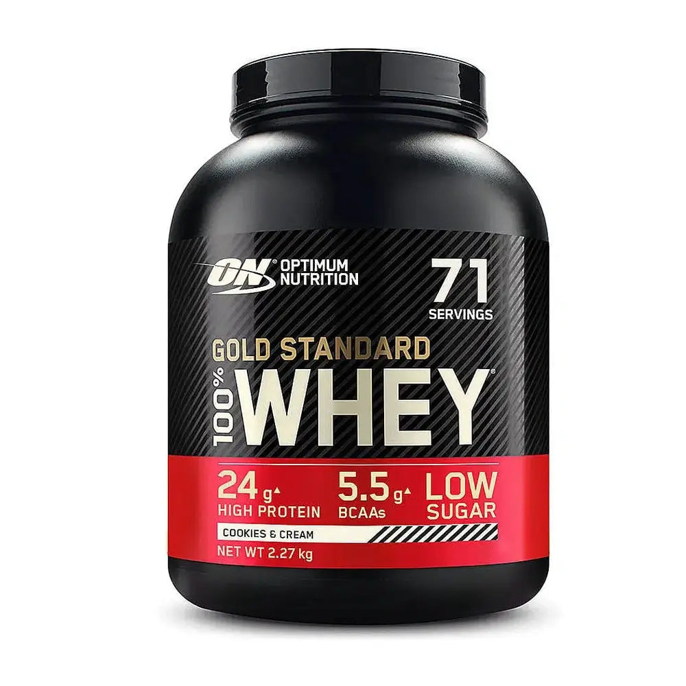 Optimum Nutrition Gold Standard 100% Whey Protein Cookies & Cream 2.27 kg kaufen bei HighPowered.ch