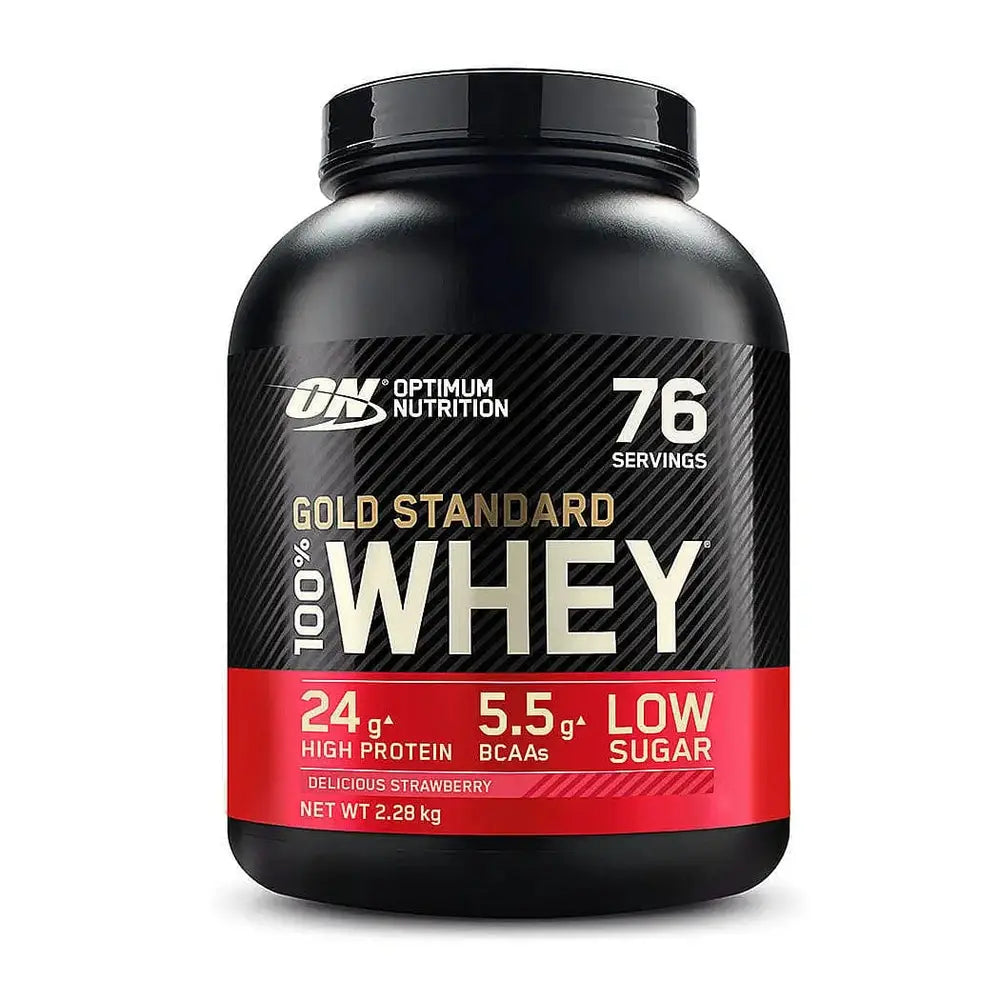 Optimum Nutrition Gold Standard 100% Whey Protein Delicious Strawberry 2.28 kg kaufen bei HighPowered.ch