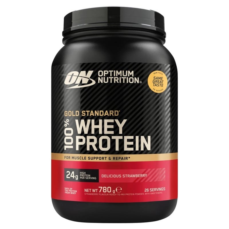 Gold Standard 100% Whey Protein Delicious Strawberry / 780 g kaufen -  Optimum Nutrition Whey Proteinpulver  - Fitness Onlineshop