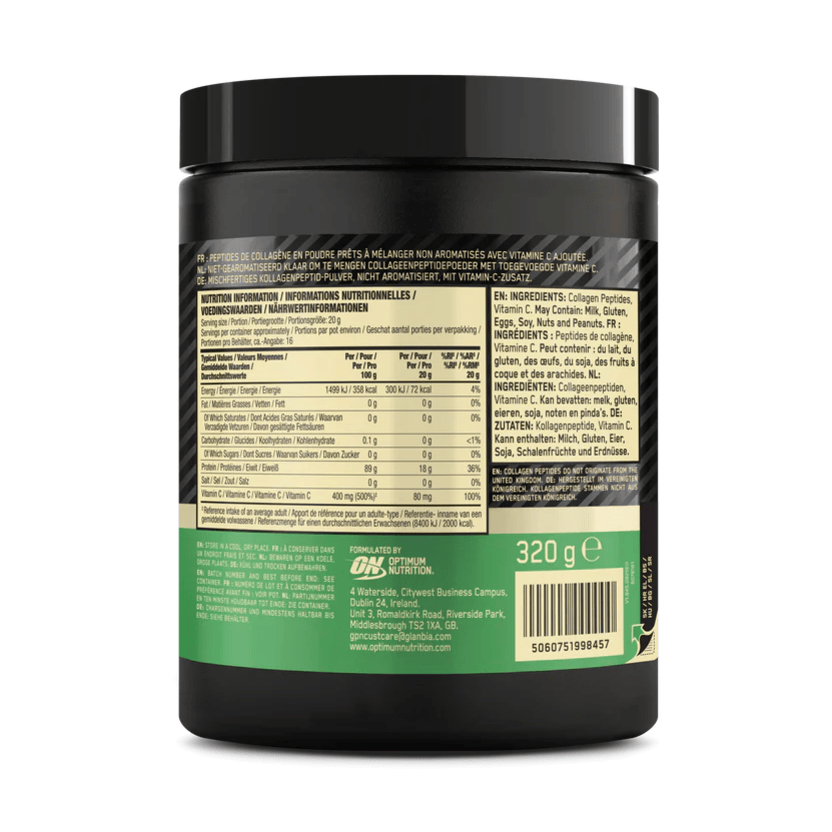 Optimum Nutrition Collagen Peptides (320 g) Unflavoured kaufen -  Optimum Nutrition Kollagen  - Fitness Onlineshop