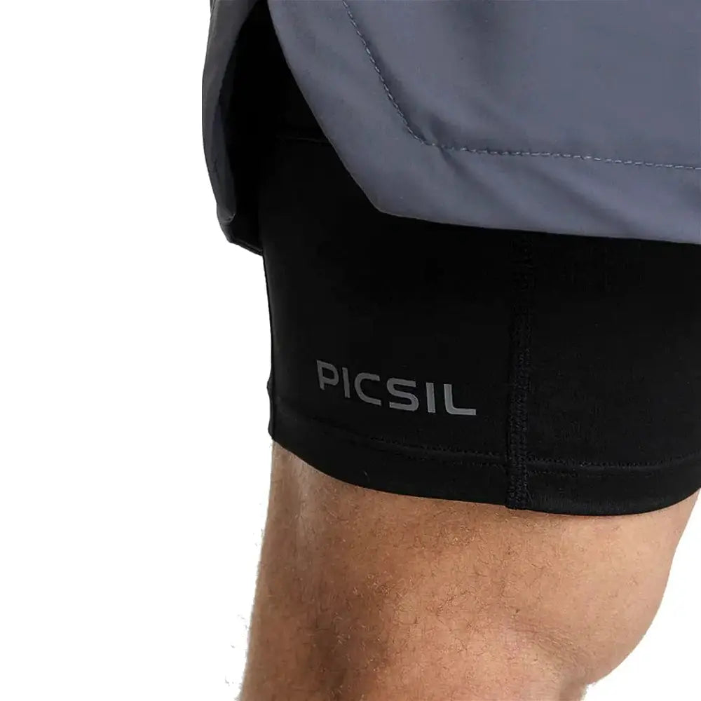 PicSil 2-in-1 Compression Shorts Man 0.1 (Kurze Kompressionshose) Grau kaufen bei HighPowered.ch