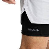 Acheter le short de compression PicSil 2-en-1 pour homme 0.1 (short de compression) gris perle sur HighPowered.ch