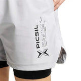 Acheter le short de compression PicSil 2-en-1 pour homme 0.1 (short de compression) gris perle sur HighPowered.ch