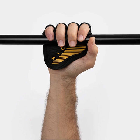 Achetez les PicSil Gym Pads (poignées en néoprène à 4 trous) noir et jaune sur HighPowered.ch