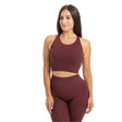 Buy Seamless Support Sports Bra in Bordeaux / S - PicSil Women's Tops - Fitness Online Store