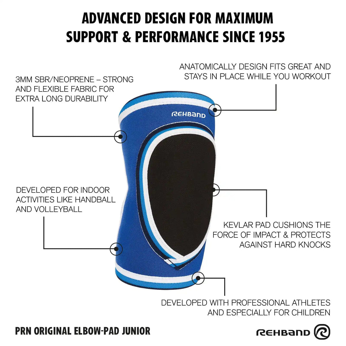 Rehband PRN Original Elbow Pad Junior Blau kaufen bei HighPowered.ch