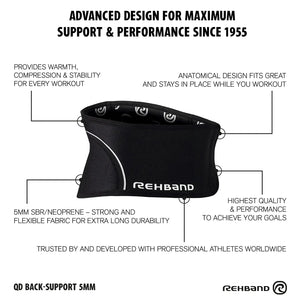 Rehband QD Back Support 5 mm Schwarz kaufen bei HighPowered.ch