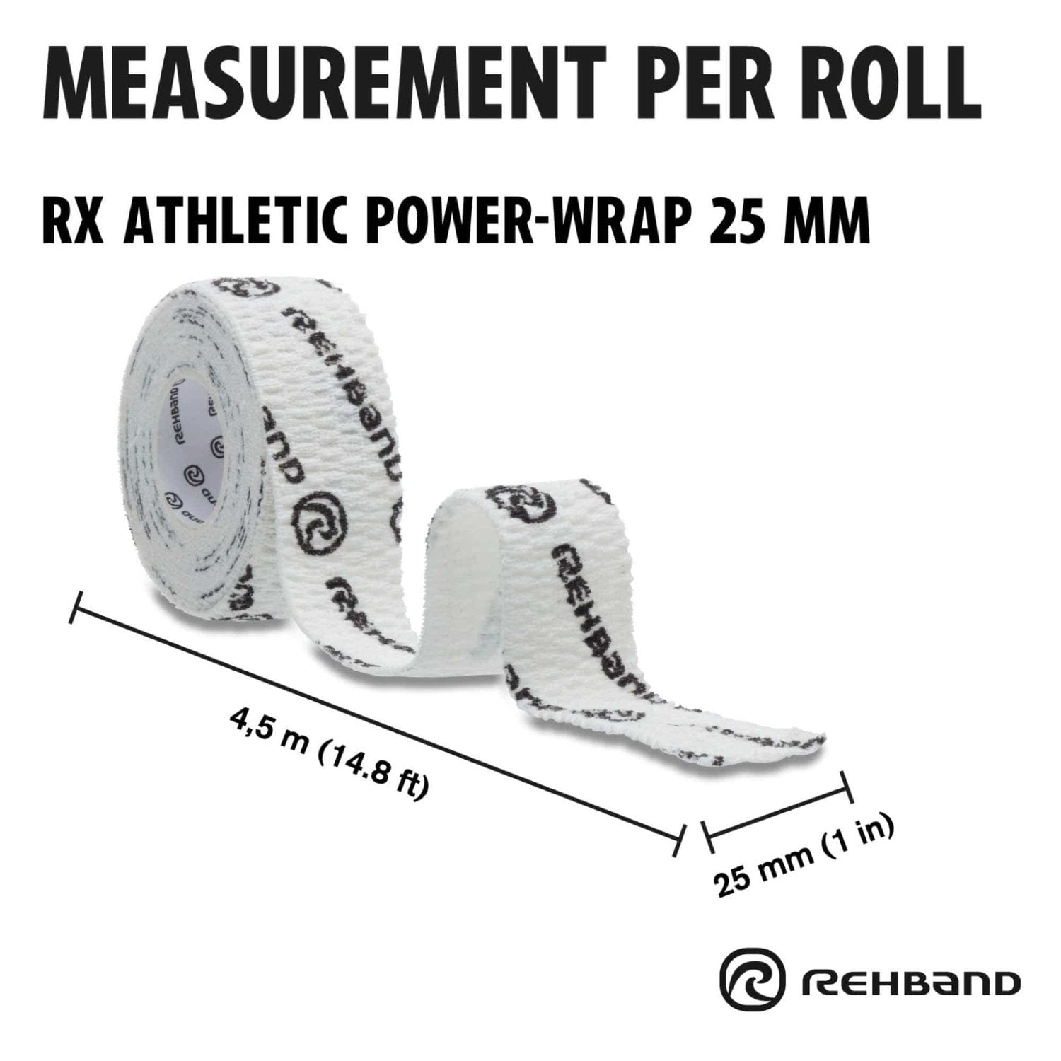 Rehband RX Athletic Power-Wrap 25 mm x 3 Rollen (Gewichtheberband) Weiss kaufen bei HighPowered.ch