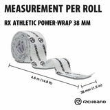 Acquista la fascia da sollevamento pesi Rehband RX Athletic Power-Wrap 38 mm x 3 rotoli (bianca) su HighPowered.ch