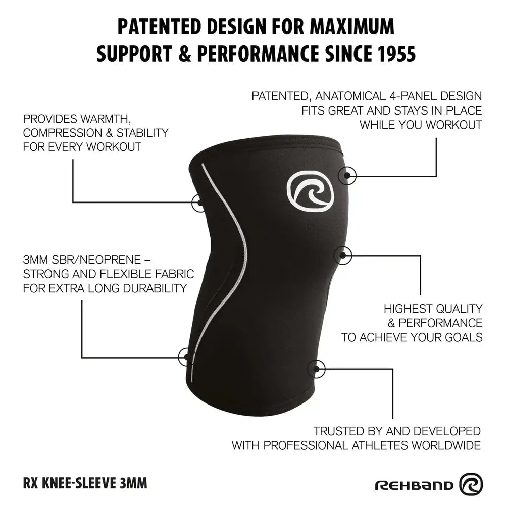 Acheter la genouillère Rehband RX Knee Sleeve 3 mm (bandage pour le genou) sur HighPowered.ch