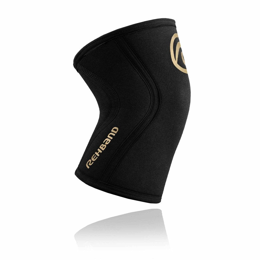 Rehband RX Knee Sleeve 5mm (Kniebandage) Gold-Schwarz kaufen bei HighPowered.ch