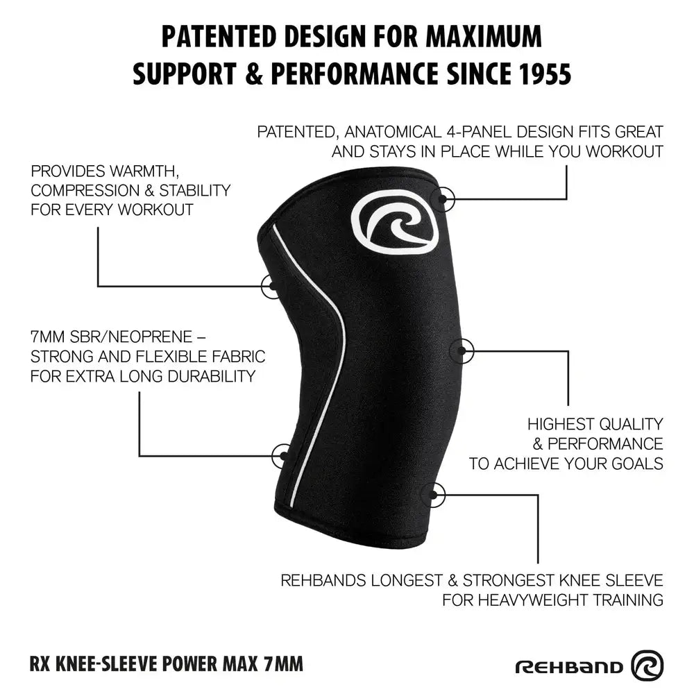 Rehband RX Knee Sleeve Power Max 7mm kaufen bei HighPowered.ch