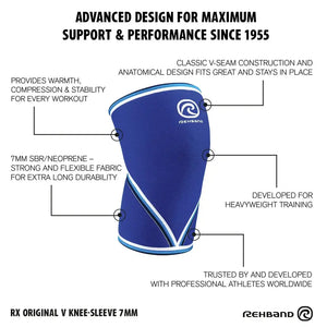 Rehband RX Original "V" Knee Sleeve 7 mm Blau kaufen bei HighPowered.ch
