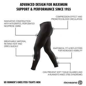 Rehband UD Runner's Knee/Thermal Zone Tights (Men) Schwarz kaufen bei HighPowered.ch