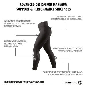 Rehband UD Runner's Knee/Thermal Zone Tights (Women) Schwarz kaufen bei HighPowered.ch