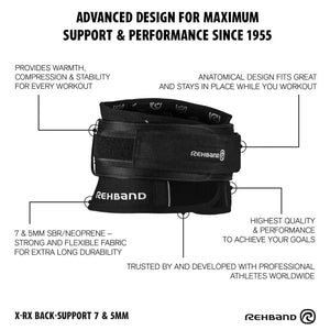 Rehband X-RX Back Support 7 mm Schwarz kaufen bei HighPowered.ch