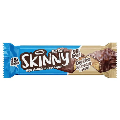Acheter des barres protéinées Skinny 60 g / Cookies & Cream - Barres protéinées végétaliennes - Boutique en ligne de fitness
