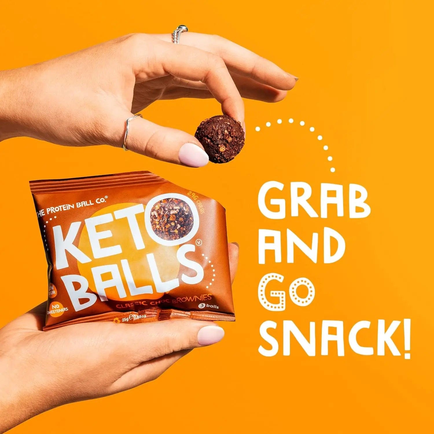 The Protein Ball Co Keto Ball Snack 20 x 25 g Classic Choc Brownies kaufen bei HighPowered.ch