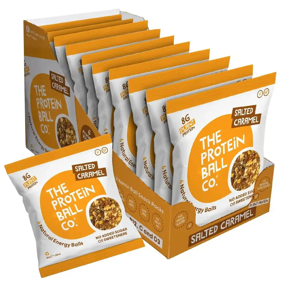 Acheter les boules protéinées et vitaminées « Protein + Vitamin Balls » (Breakfast To-Go) de The Protein Ball Co, 10 x 45 g, saveur caramel salé, sur HighPowered.ch