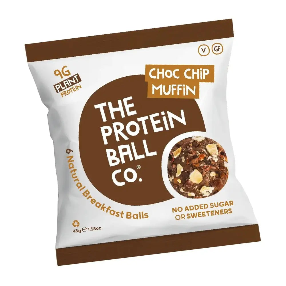 The Protein Ball Co Protein + Vitamin Balls (Breakfast To-Go) 45 g Choc Chip Muffin kaufen bei HighPowered.ch