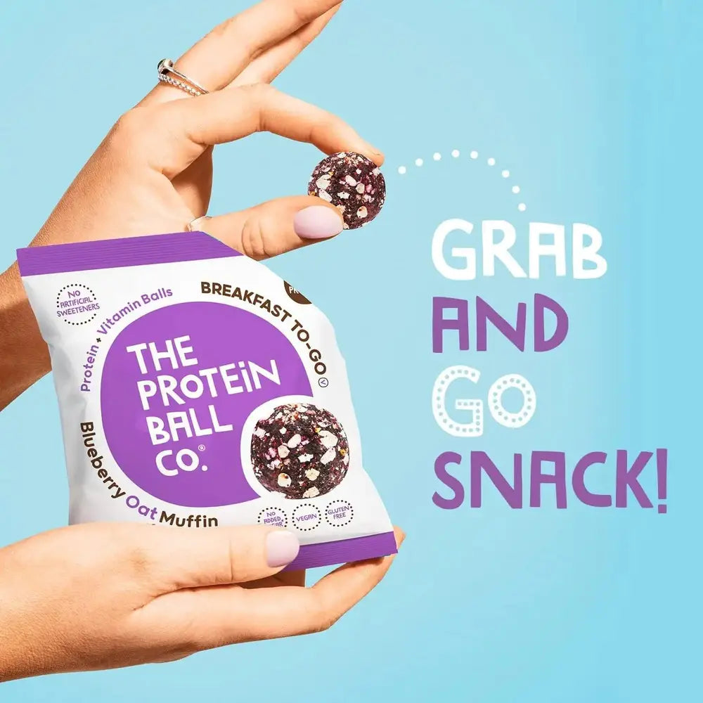 The Protein Ball Co Protein + Vitamin Balls (Breakfast To-Go) 45 g Blueberry Oat Muffin kaufen bei HighPowered.ch