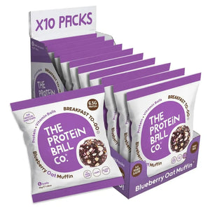 The Protein Ball Co Protein + Vitamin Balls (Breakfast To-Go) 10 x 45 g Blueberry Oat Muffin kaufen bei HighPowered.ch