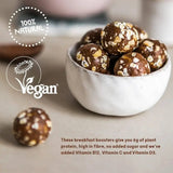 Achetez les boules protéinées et vitaminées « Protein + Vitamin Balls » (petit-déjeuner à emporter) de The Protein Ball Co, 10 x 45 g, saveur « Coffee Oat Muffin », sur HighPowered.ch