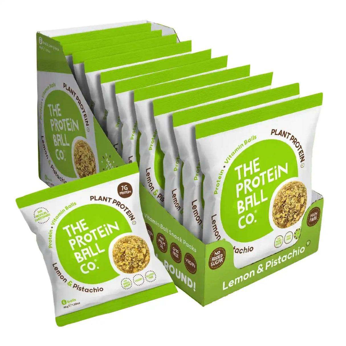 Acquista le palline proteiche vegane The Protein Ball Co (10 x 45 g, gusto limone e pistacchio) su HighPowered.ch