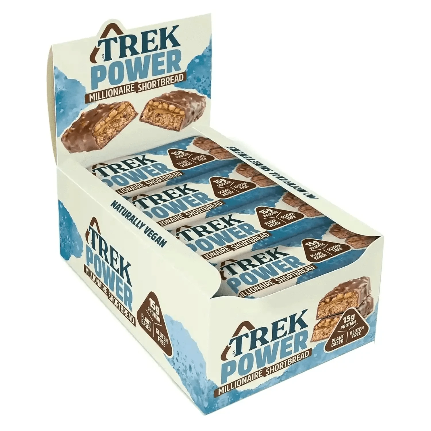 TREK Power Riegel 16 x 55 g / Millionaire Shortbread kaufen -  TREK Vegane Proteinriegel  - Fitness Onlineshop