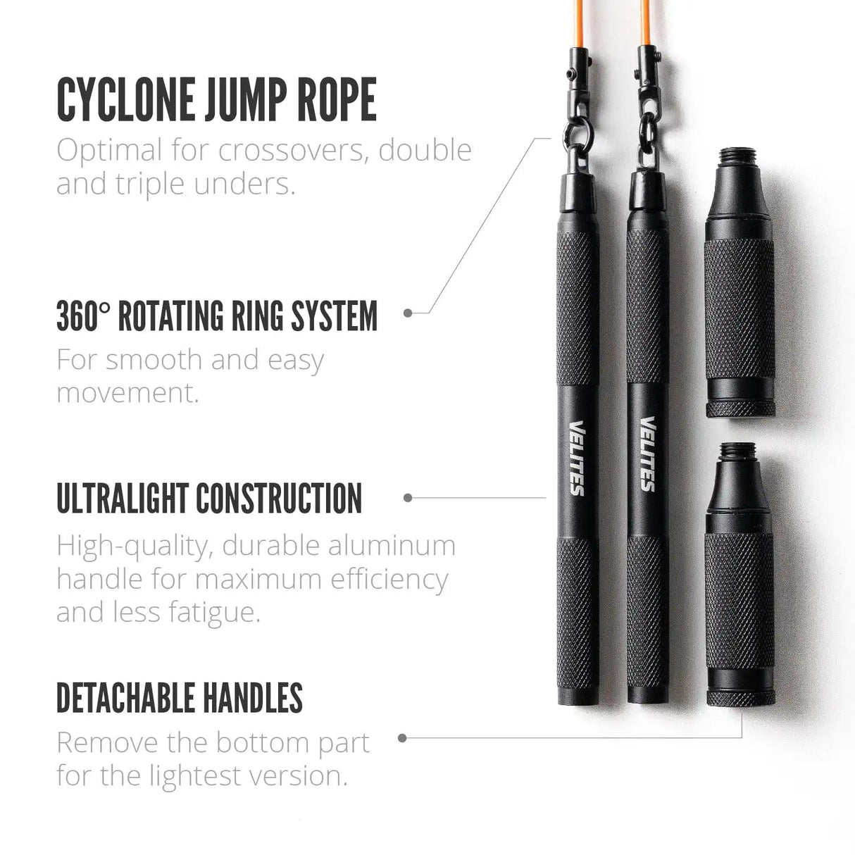 Buy Cyclone Jump Rope (training jump rope) - Velites Speed Ropes - Fitness Online Shop